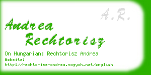 andrea rechtorisz business card